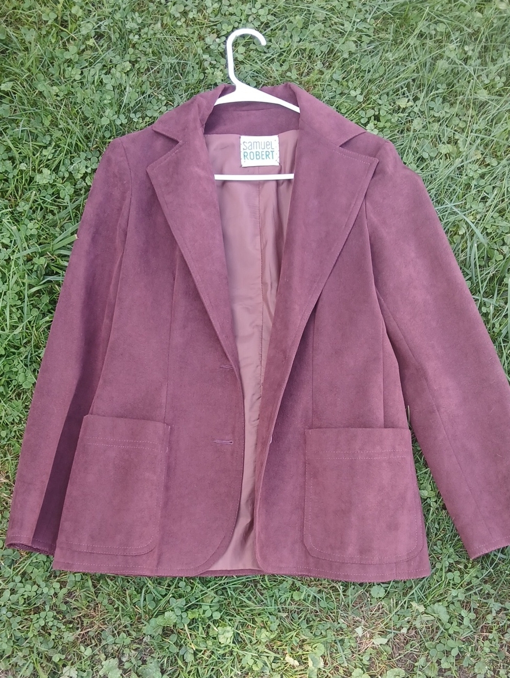 GUC Samuel Robert Faux Suede Burgundy Jacket